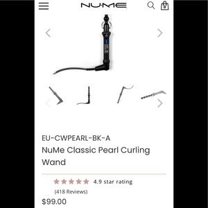 NUME classic bubble curling wand